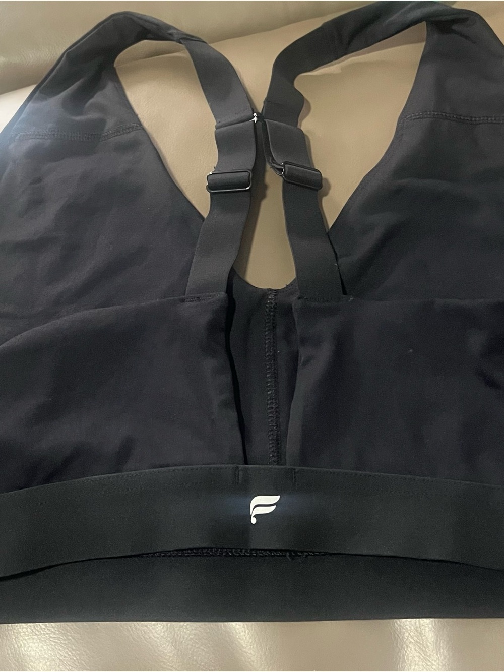 Black Adjustable-Strap Women’s Sports Bra by Fabletics NWT $30   3x